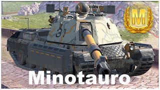 Minotauro Wot Blitz  How to get Ace Tanker in a Tank with high range XP and beat 99 of players [upl. by Omrelliug]