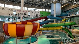 Aquapolis Szeged Best of Waterslides 360° VR POV Onride [upl. by Aneetsirhc]