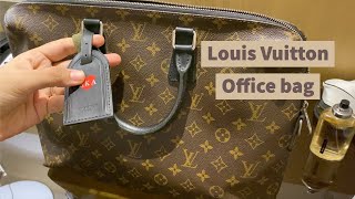 Louis Vuitton Porte Documents Jour Monogram Macassar Office Bag Review [upl. by Alfi]