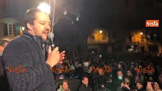 Salvini saluta i fan in dialetto sardo quotAjò e forza Sassariquot [upl. by Adnohsal]