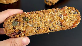 Le Plein dEnergie En 5 minutes  Granola Bars  Barres Céréales  Recette Healthy [upl. by Ellehsor]