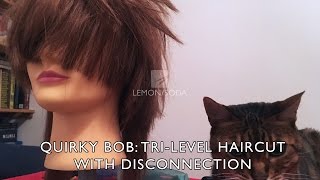 Quirky Bob Trilevel Haircut with Disconnection [upl. by Adnulahs]