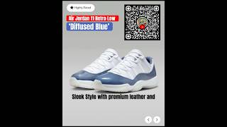 Air Jordan 11 Retro Low Diffused Blue ai nike basketball nba sports youtubevideo [upl. by Axela]