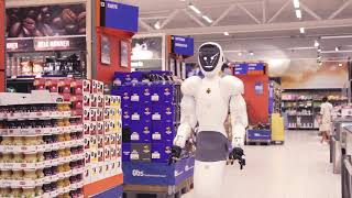 StrongPoint and 1X formerly known as Halodi are developing a grocery retail reshelving robot [upl. by Means208]