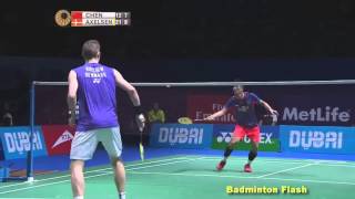 HighlightsChen Long Vs Viktor AxelsenDestination Dubai 2015 [upl. by Shanie]