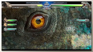 Pachyrhinosaurus vs Gorgosaurus with Healthbars [upl. by Nylasor]