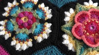 Fridas Flowers blanket 2 Мой второй плед крючком [upl. by Dnalra]