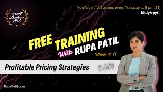 Free Weekly Training 💰Profitable Pricing Strategies [upl. by Brinson]