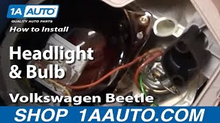 How to Replace Headlight 9805 Volkswagen Beetle [upl. by Harbison]