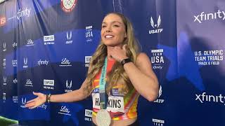 Chari Hawkins Takes 2nd Place In Heptathlon at US Olympic Trials [upl. by Nea]