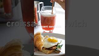 A Perfect Croissant Sandwich Aesthetic Vlog food brunch breakfast cooking [upl. by Gretal]