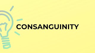 What is the meaning of the word CONSANGUINITY [upl. by Capon242]