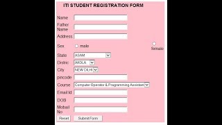 How to create student registration form in JavaScript [upl. by Neehsas604]