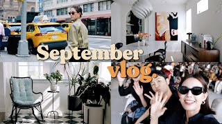 SEPT VLOG｜淘宝中式家居摆件开箱｜布置阳光房植物区｜探索纽约文艺新区Bushwick｜跟我一起参加纽约时装周｜SUGGY [upl. by Lal]