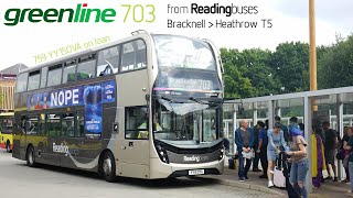 The Loop of Seasons Reading Buses Greenline 703 Bracknell to London Heathrow Timelapse [upl. by Nehtan]