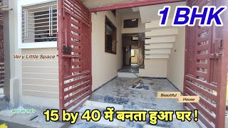 1540 house plan  15 by 40 feet house walkthrough  1540 house 1bhk plan [upl. by Notirb926]