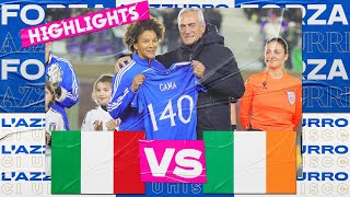 Highlights ItaliaIrlanda 00  Femminile  Amichevole [upl. by Sonitnatsnoc]