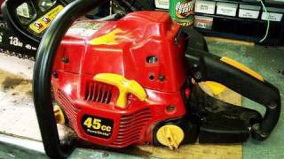 HOW TO ADJUST the Carburetor on the Homelite Timberman 45 Chainsaw [upl. by Gnanmos]