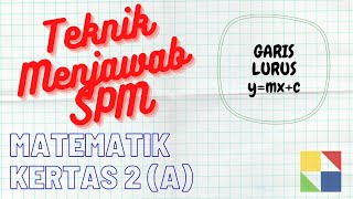 TAJUK GARIS LURUS TEKNIK MENJAWAB SPM MATEMATIK K2 BAHAGIAN A [upl. by Akkire]