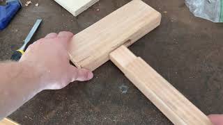 Mortise and Tenon Joinery DIY Joiners Mallet with scrap 2X4 [upl. by Ettenil]