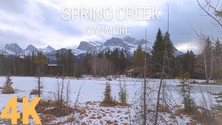 Spring Creek  Canmore Alberta  Winter Walk [upl. by Allmon]