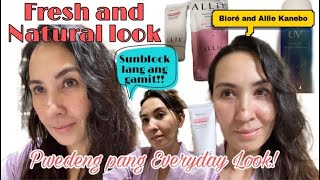 Bioré and Allie by Kanebo Sunblock  Fresh and Natural look  Everyday Look [upl. by Baylor774]