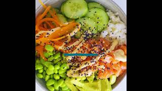 DAINTY Salmon Poke Bowl recipe [upl. by Eceinwahs]