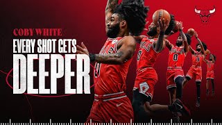 Coby White highlights but every shot gets deeper  Crazy range for the MIP candidate  Chicago Bulls [upl. by Haek840]