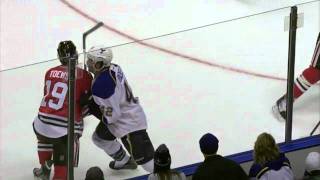 David Backes crushes Jonathan Toews HD [upl. by Philemol553]