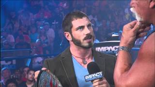 Austin Aries Makes His Decision on Hulk Hogans World Title Shot Stipulation [upl. by Oicinoid]