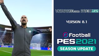 TUTORIAL eFootball PES 2021 VirtuaRED Patch v81 UPDATE 2324 Season [upl. by Dihgirb]