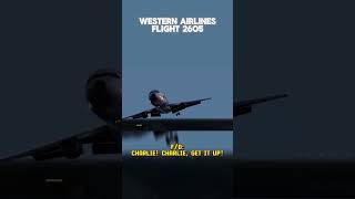 Western airlines flight 2605 animation  voice recording shorts aviation [upl. by Adnylem941]