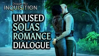 Dragon Age Inquisition  Unused Solas Romance Dialogue from the Waterfall Scene [upl. by Skipper]