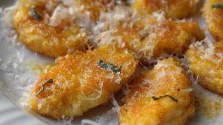 Butternut Mascarpone Gnocchi Recipe  Mascarpone Cheese and Butternut Squash Dumplings [upl. by Ahsatak311]