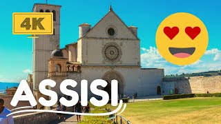 Assisi Italy  Virtual Walking Tour City  2022  4K60FPS ASMR [upl. by Bilbe]