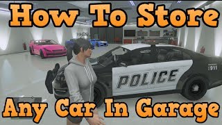 quotGTA 5 Onlinequot How To Store ANY Car In Your Garage Online  Firetrucks Tour Buses Ect [upl. by Eiramnaej]