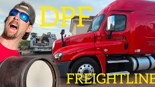 Freightliner Cascadia code 3720 DPF ASH REQUEST Dont skip this step Diesel mechanic [upl. by Ahtamas]