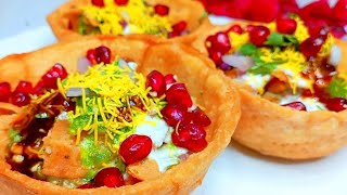 Katori Chaat Recipe  How To Make Tokri Chaat [upl. by Nelleoj]