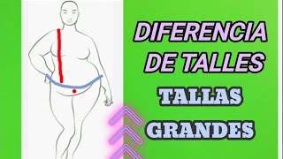 DIFERENCIA DE TALLES tallas grandes costura patron moda fashionsewing diseño [upl. by Idalla]