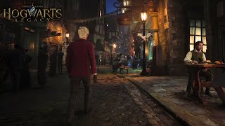 4K Relaxing Walk to Hogsmeade From Gryffindor Common Room  Hogwarts Legacy Ambience [upl. by Hsatan355]