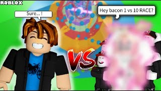 AKU MENYAMAR JADI BACON UNTUK DUEL LAWAN YOUTUBER MOOMOO TOWER OF HELL  Roblox Indonesia [upl. by Adine]