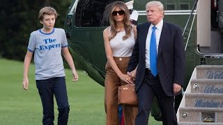 Barron Trump Carries Fidget Spinner as He Finally Moves Into The White House [upl. by Ornie40]