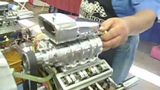 miniature model blown blower V8 engine motor new [upl. by Aihseyn933]