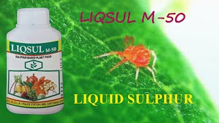 LIQSUL M50 Micronol Tamil  Linga Chemicals Liquid Sulphur  Miticide  Fungicide  PGR [upl. by Elleirb520]