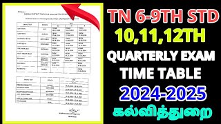 TN 612TH STD FIRST MID TERM QUARTERLY HALF YEARLY ANNUAL EXAMINATION MARCH APRIL2024 TIME TABLE 🔴💯 [upl. by Airel273]