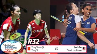 Zhang ShuxianZheng Yu vs Pearly TanThinaah Muralitharan  R32 Australian Open 2023 [upl. by Vidovic]