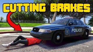 Cutting Cops Brakes In GTA 5 RP [upl. by Kcirdes792]