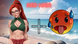 Red Hair  AI ART Anime Characters  HOT MODE🔥🔞 [upl. by Heppman]