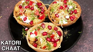 Street Style Katori Chaat  Easy Tokri Chaat  Basket Chaat Recipe [upl. by Ettener]