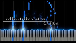 Solfeggietto C Minor C P E Bach  Piano Tutorial [upl. by Asteria326]